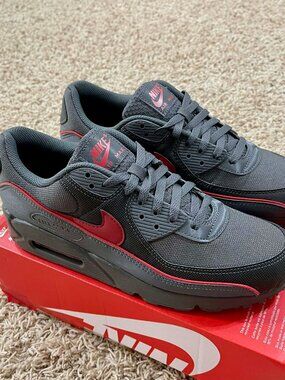 Nike Men’s Air Max 90 Premium Shoes Iron Gray HV4517-001, Size 10 (New)